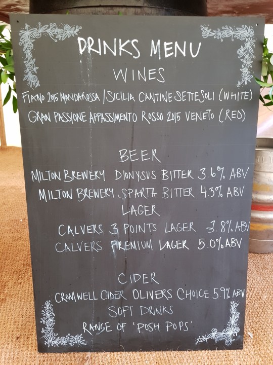 Wedding Drinks Menu